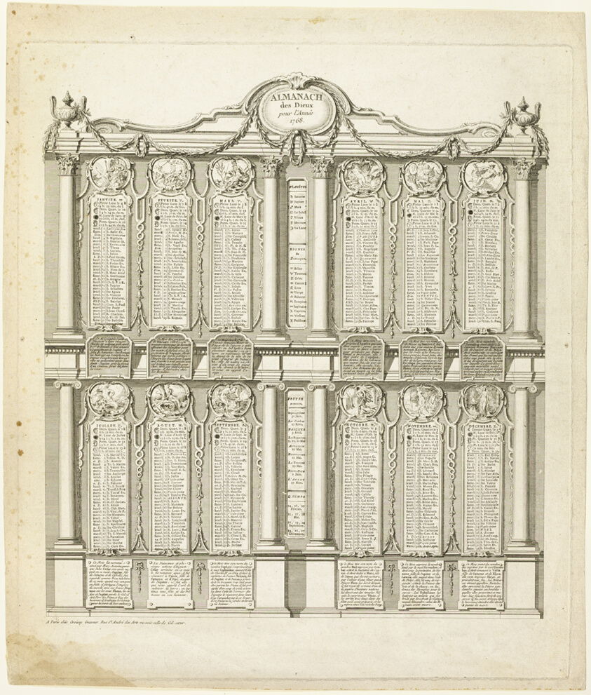 Almanach of the Gods for the Year 1768