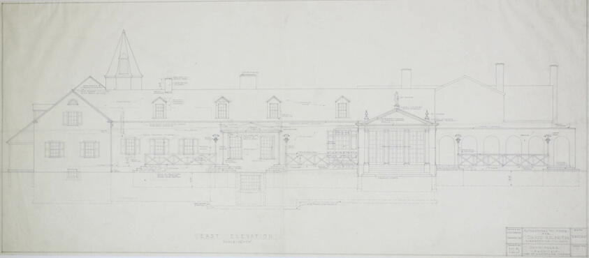 David Adler House and Out Buildings, Libertyville, Illinois, Elevation