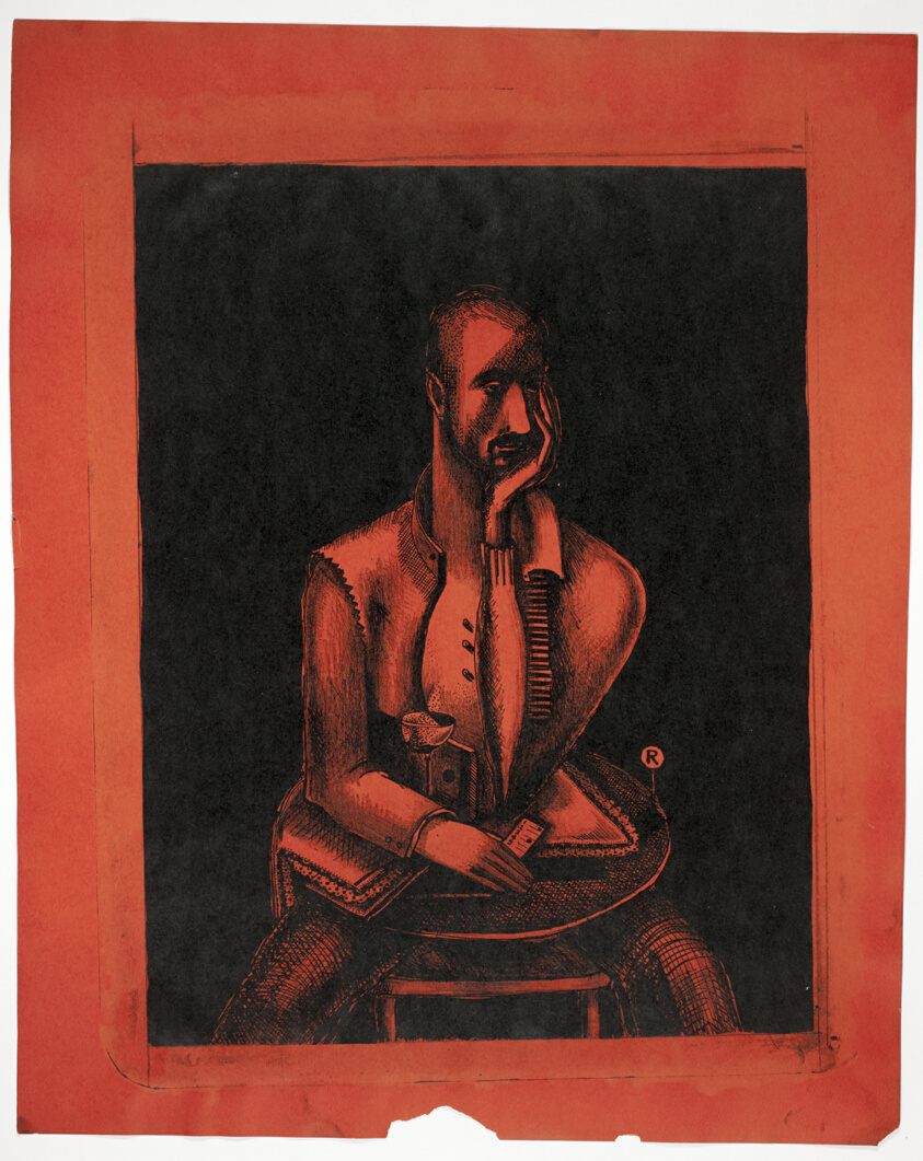 Man Seated at a Table, No. 1