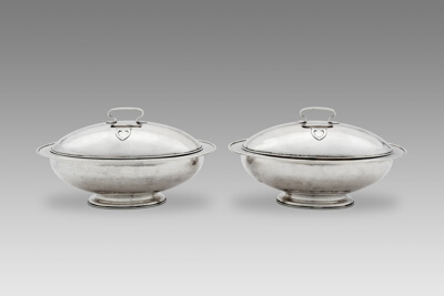 Pair of Covered Dishes