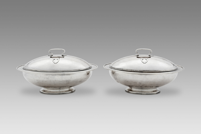 Pair of Covered Dishes