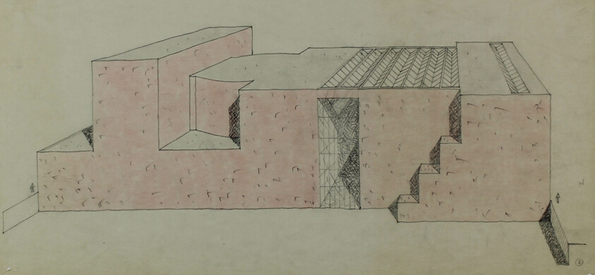 Museum of Contemporary Art Proposal, Illinois Central Air-Rights East of Michigan Ave., Chicago, Illinois, Perspective Elevation
