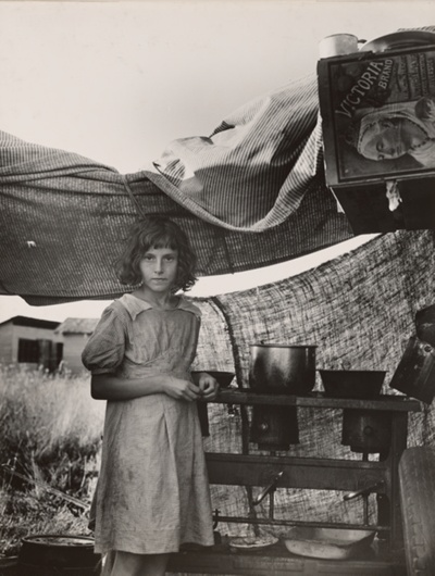 Migratory Child at the End of the Day. Bean Pickers' Camp Near West Stayton, Marion County Oregon