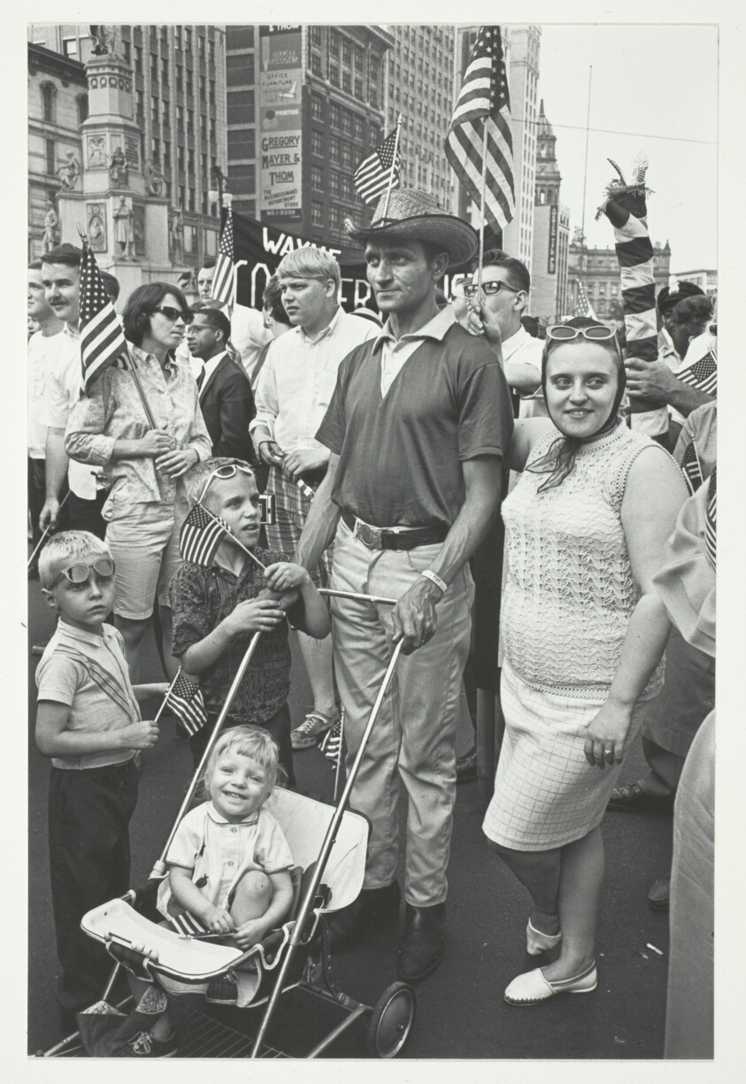 Spectators at an Armed Forces Day parade