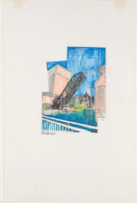Architecture Infrastructure, Chicago, Illinois, Travel Sketch