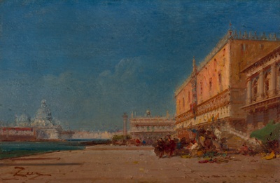 Venice from the Riva looking toward the Piazzale San Marco