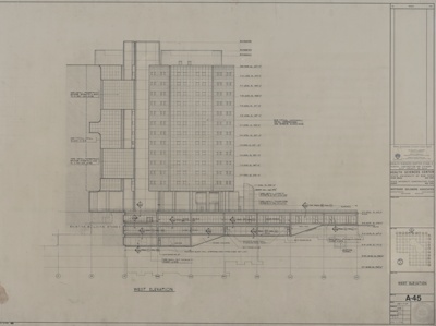 Health Sciences Center, Stony Brook, New York, West Elevation