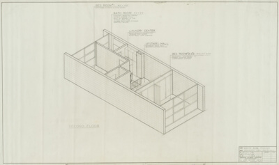Drexel Town and Garden Houses First Floor Unit, Chicago, Illinois, Isometric