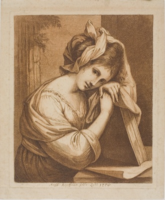 Woman Resting Her Head on a Book