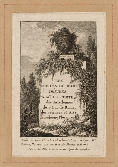 Plate One from Evenings in Rome