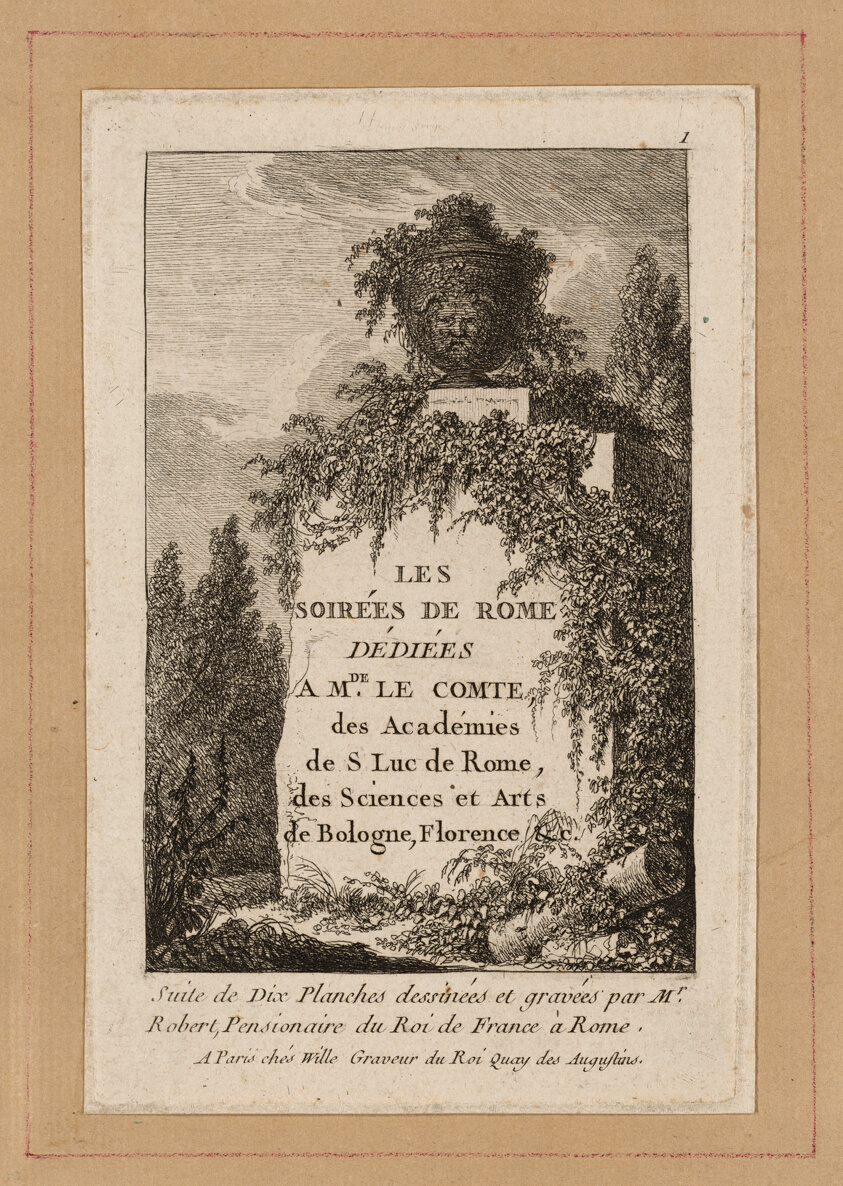 Plate One from Evenings in Rome