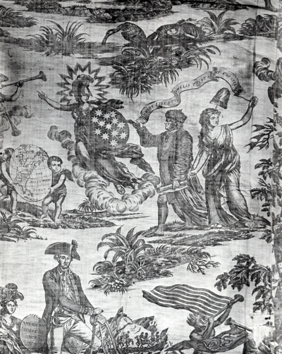 Apotheosis of Franklin (Furnishing Fabric)