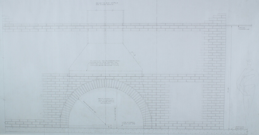 Apt House, Pittsburgh, Pennsylvania, Fireplace Elevation