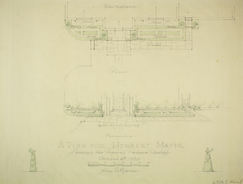 Mr. and Mrs. Mayer House, Landscape Plan