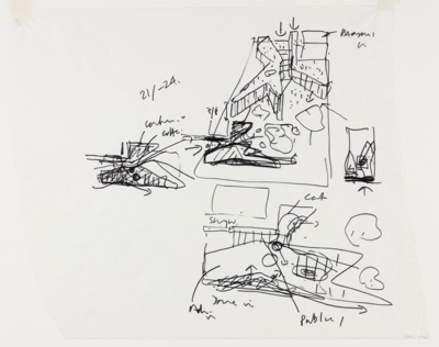 Public Library of Des Moines, Iowa, Preliminary Design Sketch