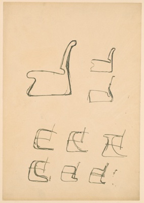 Chair Studies, Chairs, Side Elevations