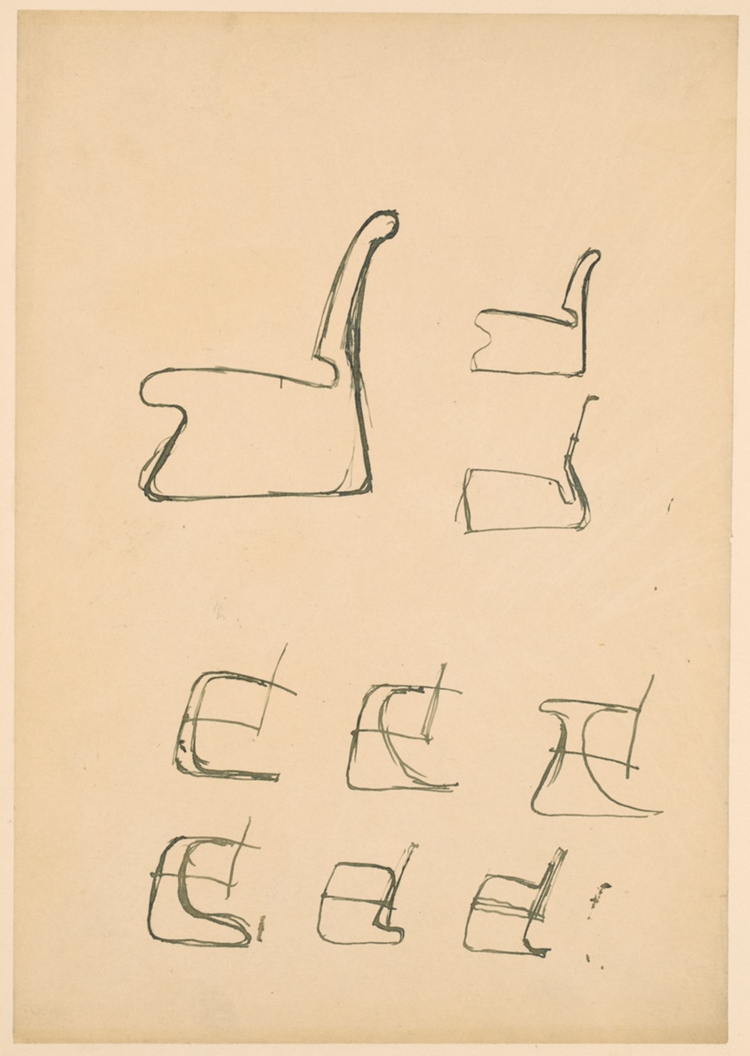 Chair Studies, Chairs, Side Elevations