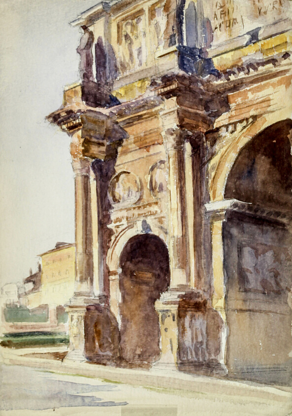 Arch of Constantine, Rome, Italy, Travel Sketch