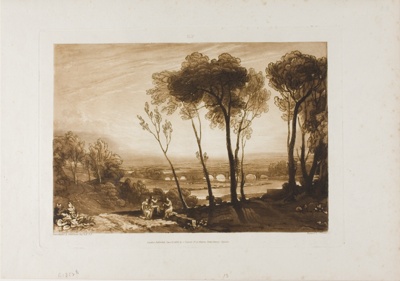 The Bridge in Middle Distance, plate 13 from Liber Studiorum