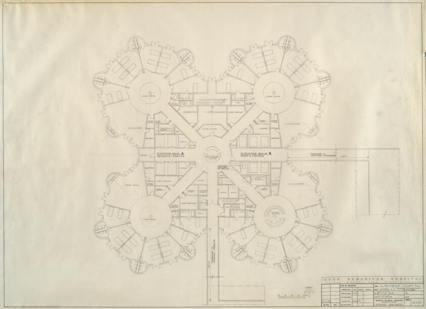 Good Samaritan Hospital, Phoenix, Arizona, Tower Floor Plan