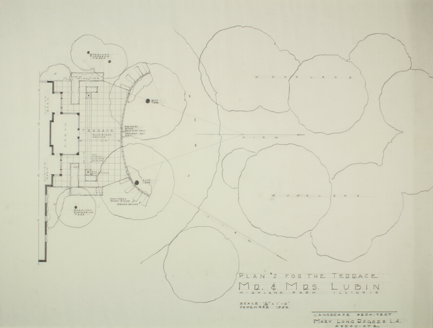 Charles and Tillie Lubin House, Highland Park, Illinois, Landscape Plan
