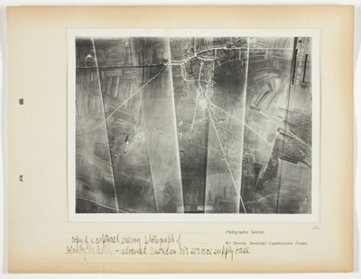 Copy of captured enemy photograph of Colombey-les-Belles—advanced American Air Service supply base
