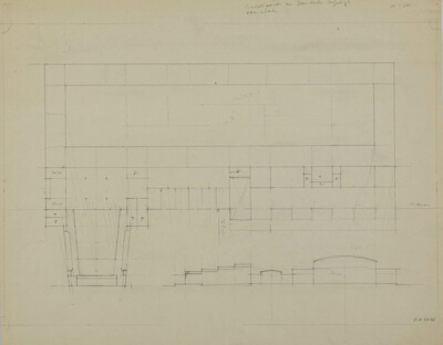 Houses, One Story with Rounded Roofs, Plan and Elevation