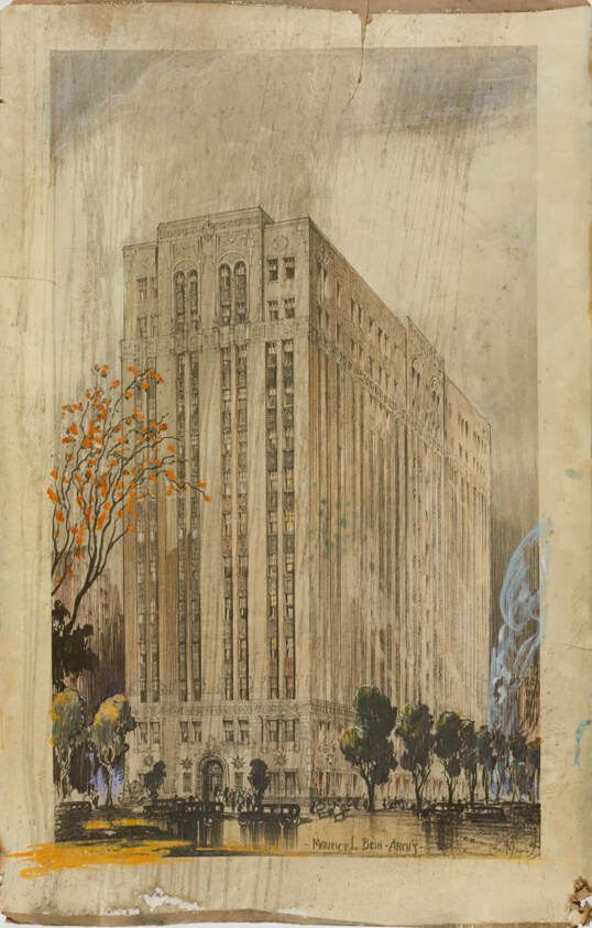 Apartment Building, Chicago, Illinois, Presentation Perspective Rendering