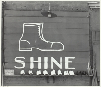 Shoeshine Sign in Southern Town