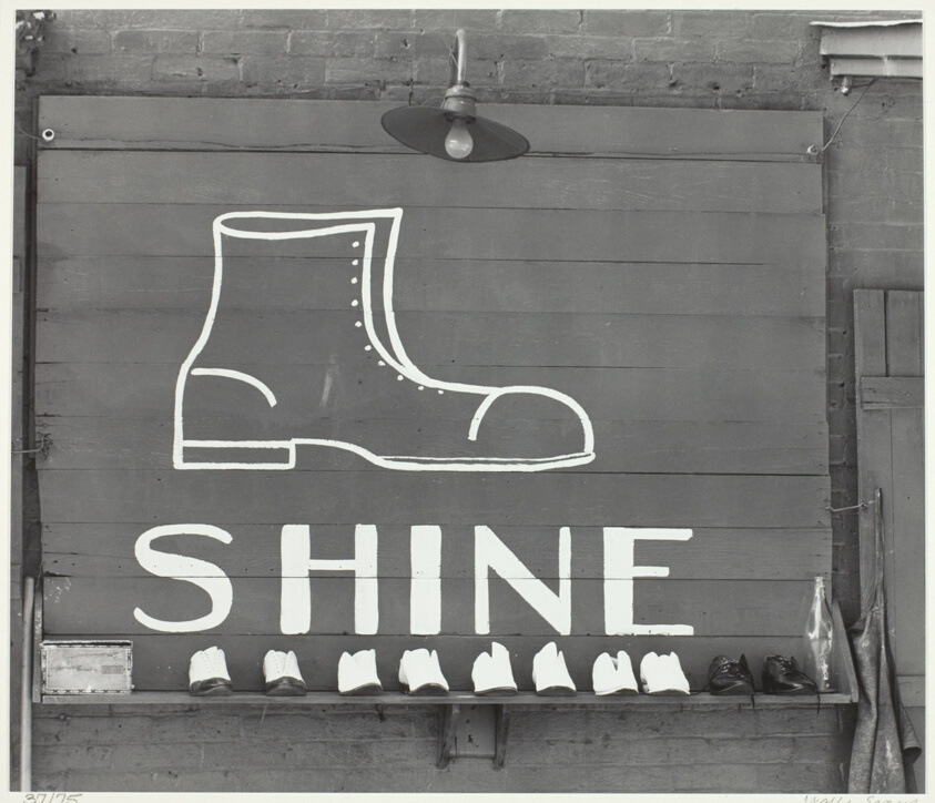 Shoeshine Sign in Southern Town
