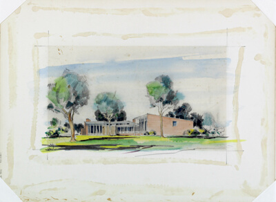 Gloria and Mayer Stern House, Flossmoor, Illinois, Perspective