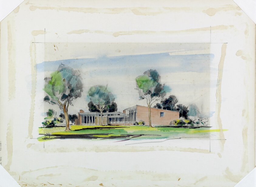 Gloria and Mayer Stern House, Flossmoor, Illinois, Perspective