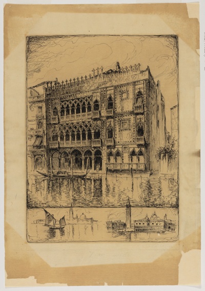 Ca' d'Oro, Venice, Italy, Travel Sketch