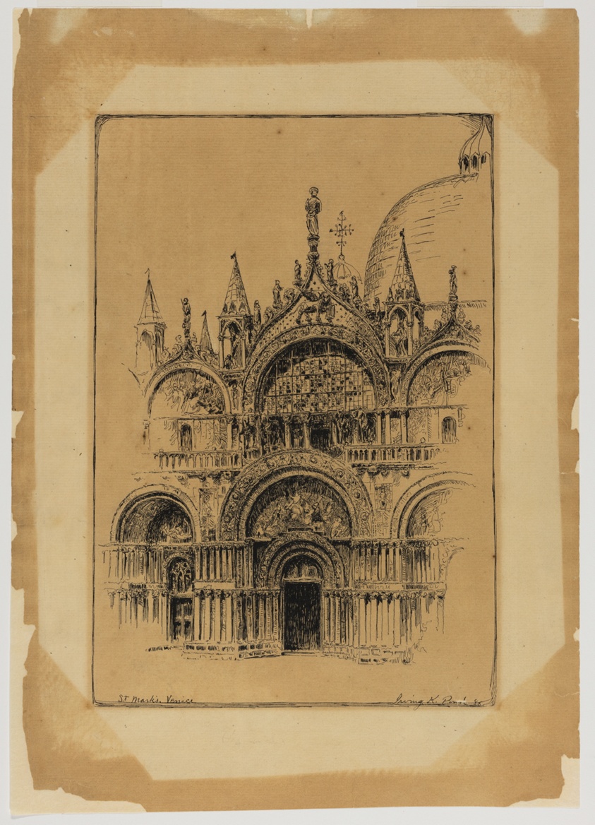 San Marco Basilica, Venice, Italy, Travel Sketch