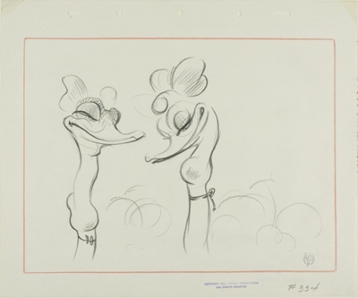 Study: Detail of Two Ostriches