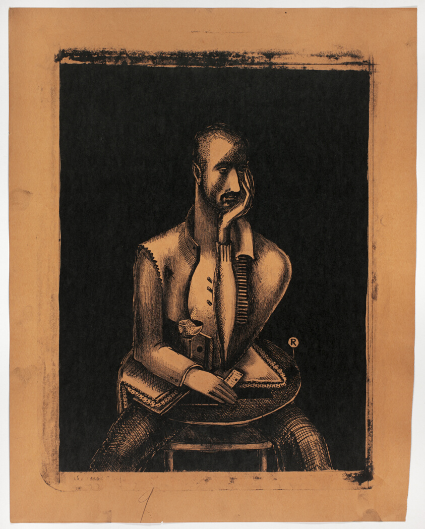 Man Seated at a Table, No. 1