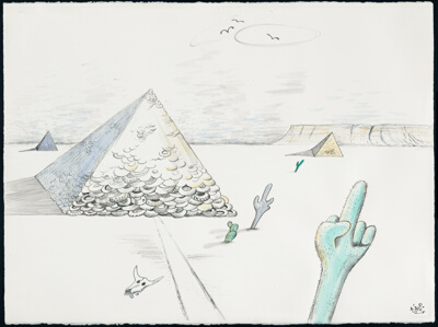 Untitled (Pyramid & Cactus)