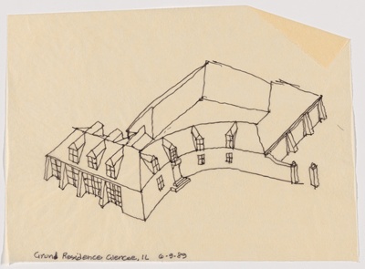 Grund House, Glencoe, Illinois, Sketch
