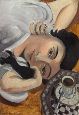 Laurette with a Cup of Coffee
