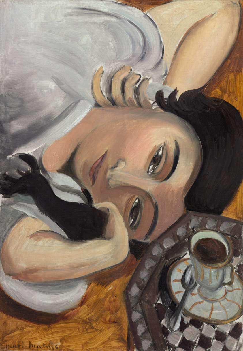 Laurette with a Cup of Coffee