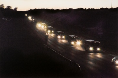 5:52 a.m. Going to work in 2012: Buses from former KwaNdebele homeland stream down the road to Pretoria