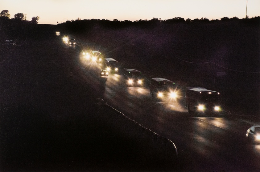 5:52 a.m. Going to work in 2012: Buses from former KwaNdebele homeland stream down the road to Pretoria