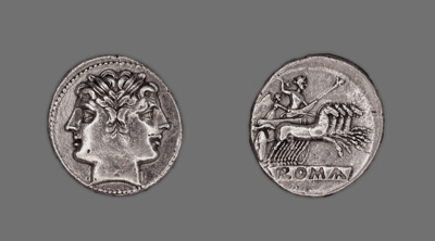 Didrachm (Coin) Depicting the Dioscuri (Castor and Pollux)