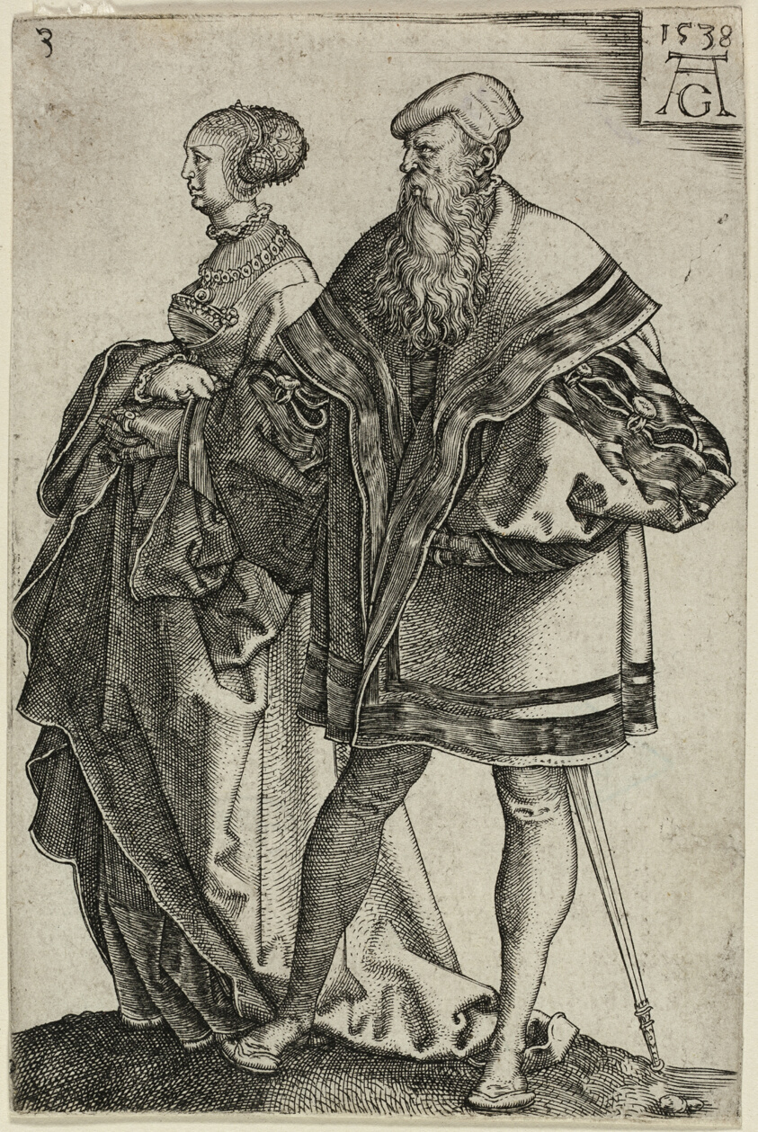Dancing Couple, plate three from The Large Wedding-Dancers