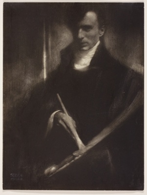 Self-Portrait with Brush and Palette