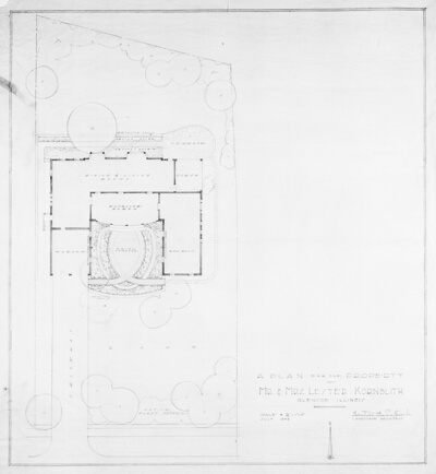 Mr. and Mrs. Kornblith House, Glencoe, Illinois, Site Plan