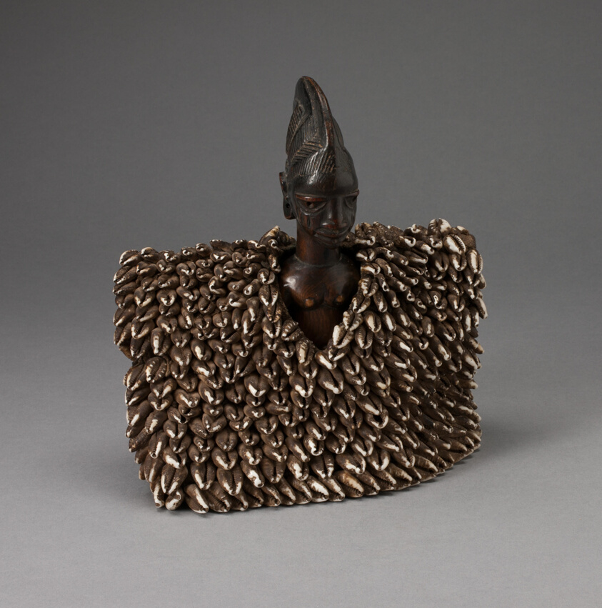 Twin Commemorative Figure (Ibeji) with Cowrie Shirt