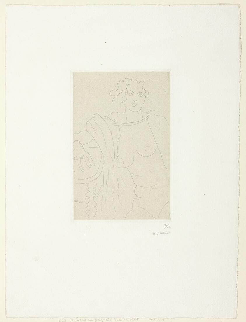 Seated Figure, Right Arm Resting on a Table