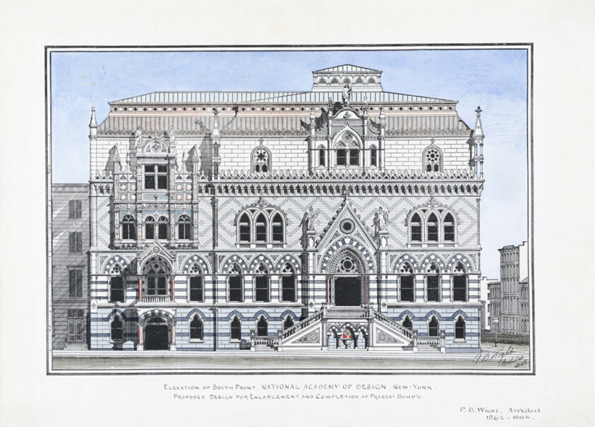 National Academy of Design, New York City, New York, Elevation of South Facade