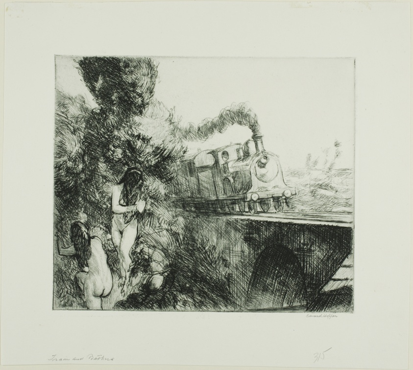 Train and Bathers